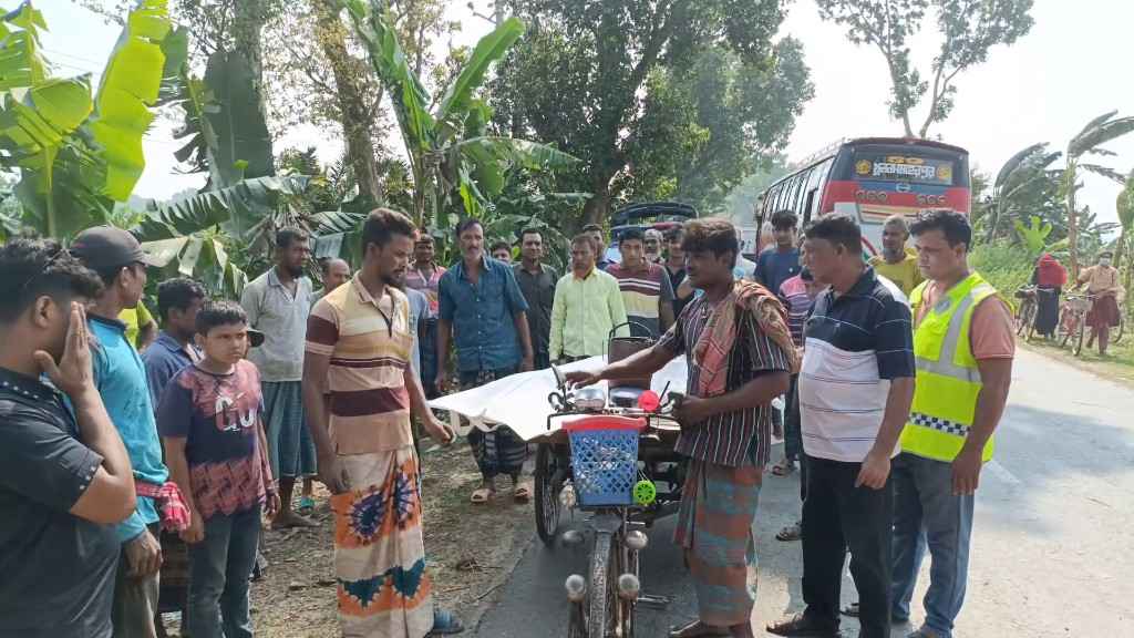 ঝিনাইদহে বাসের ধাক্কায় ভ্যানচালক নিহত
